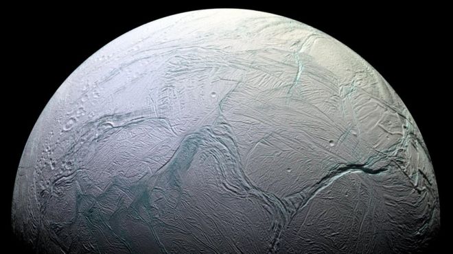 Global layer of liquid believed to cover one of Saturn's moons