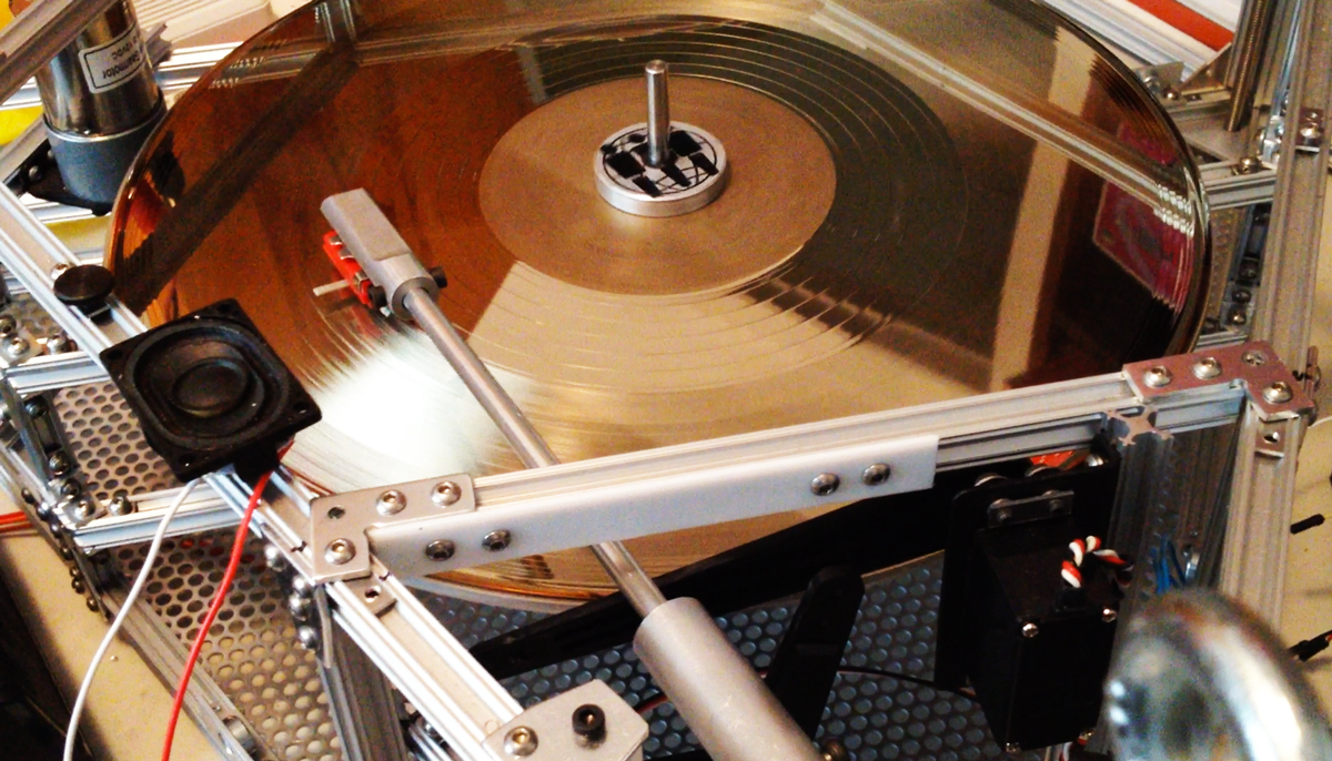 First vinyl played record in space