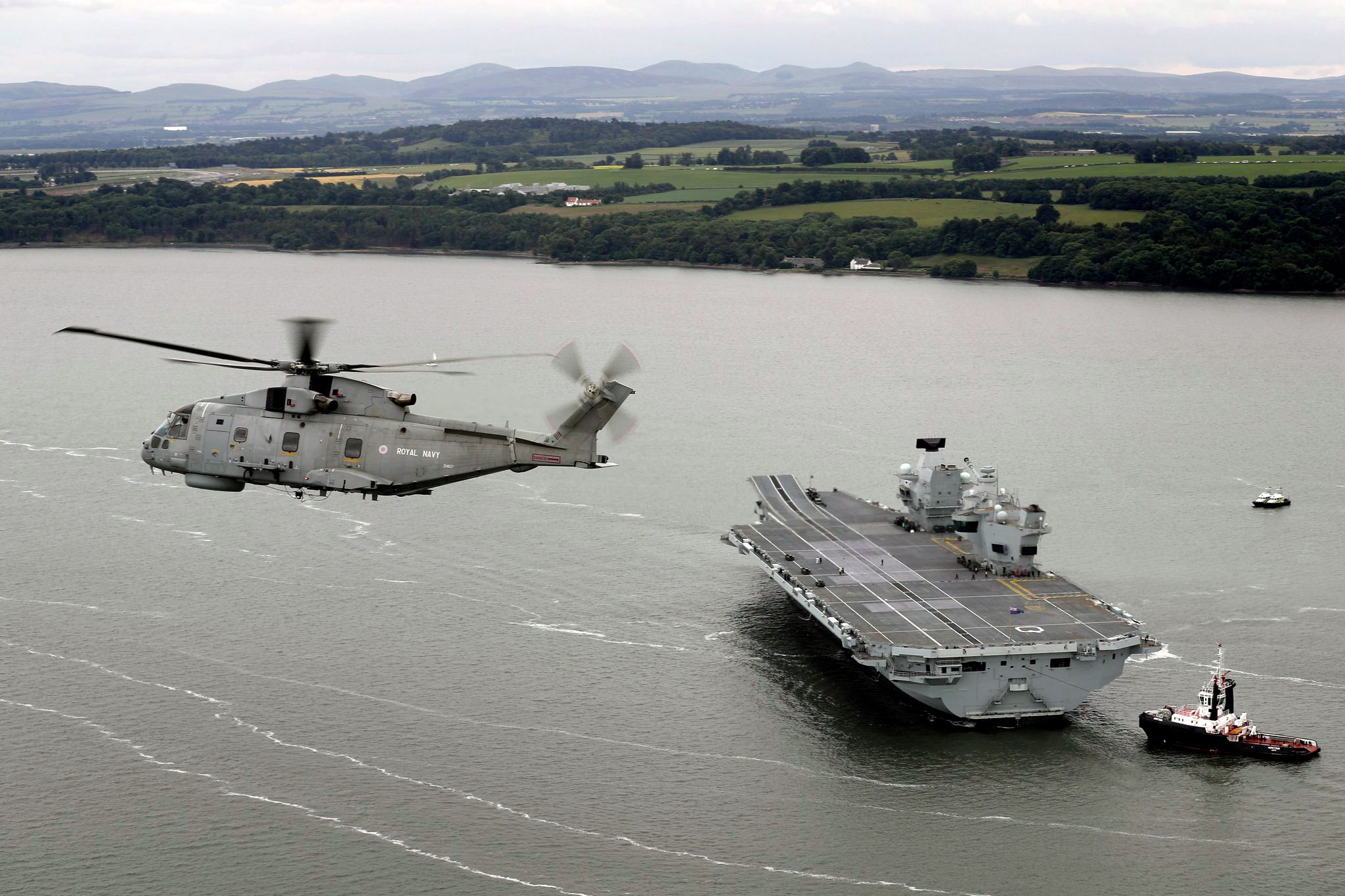 HMS Queen Elizabeth – Royal Navy’s largest ever warship – sets sail