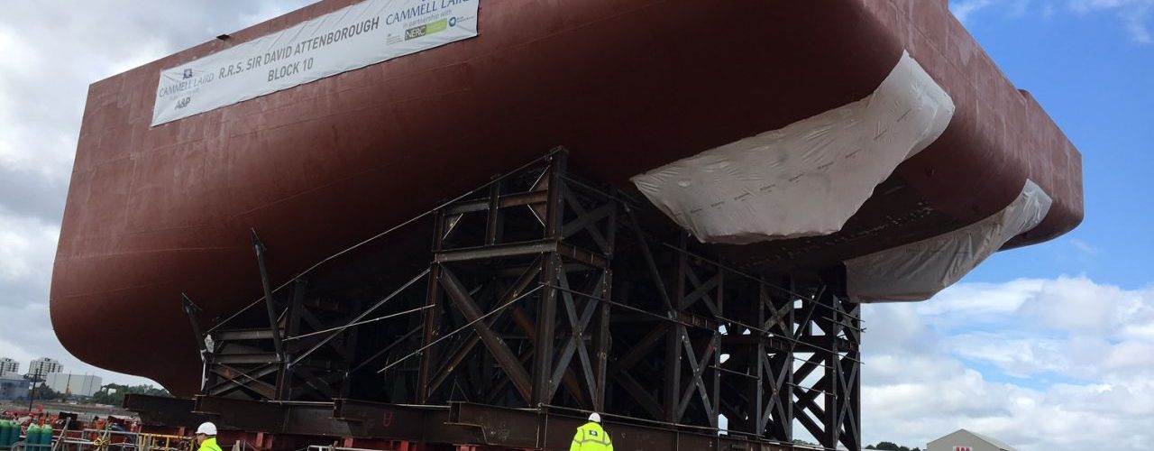 RRS Sir David Attenborough (aka ‘Boaty McBoatface’) leaves the River Tyne