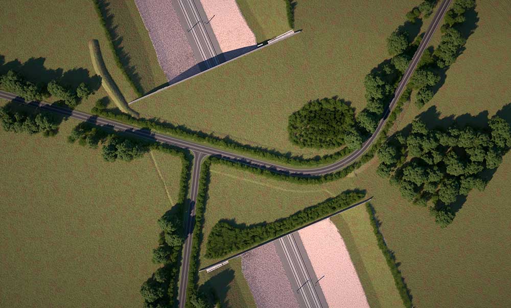 HS2 Unveils Britain's Largest Green Bridge: A 99m-Wide Wildlife Crossing Near Brackley Engineering News