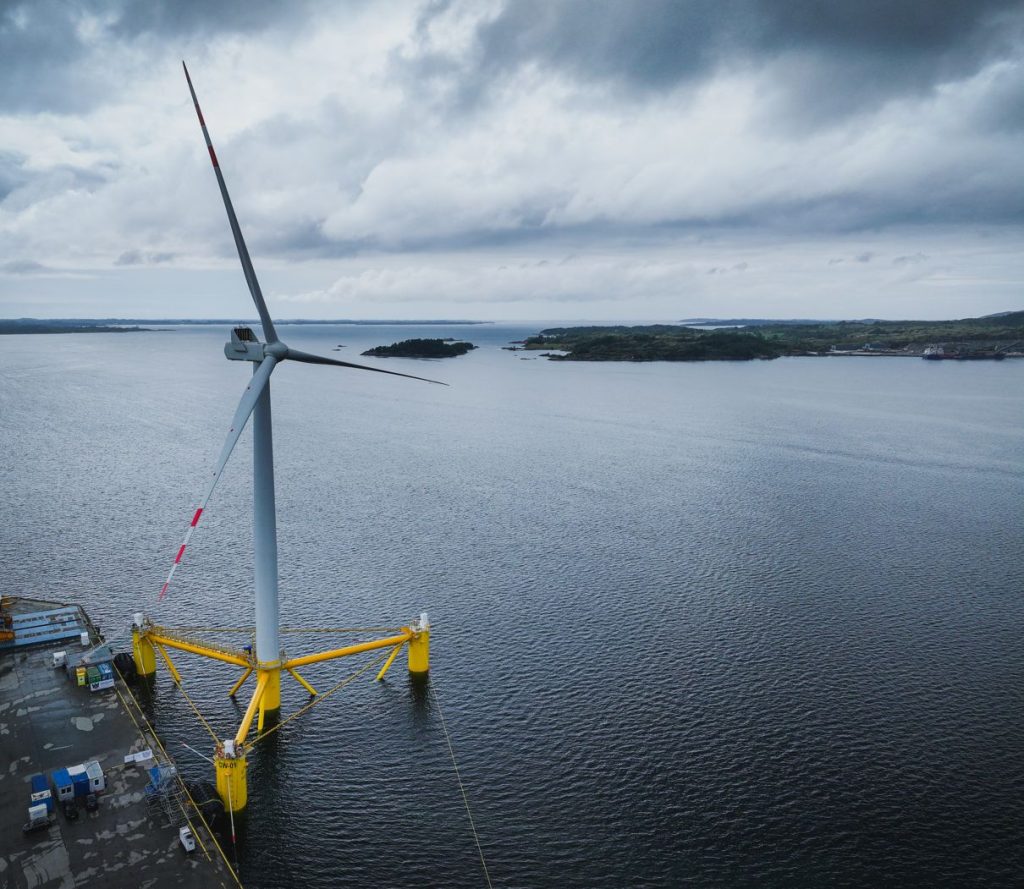 Floating Wind Turbine Ready for North Sea Tow-Out